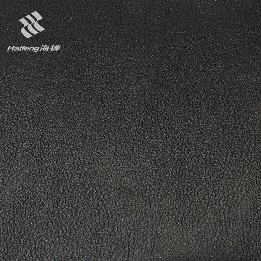 G7685 black automotive PVC leather with fine embossed texture, suitable for car seat upholstery, door panels, yacht interiors and furniture applications