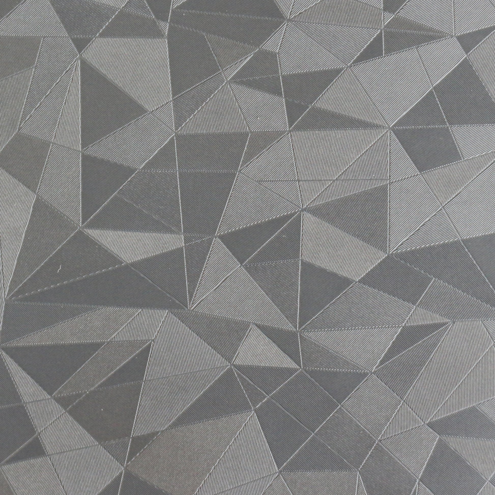 G7698 dark grey geometric PVC leather with sophisticated triangular embossed texture, perfect for car seats, headliners, door panels and high-end sofa upholstery
