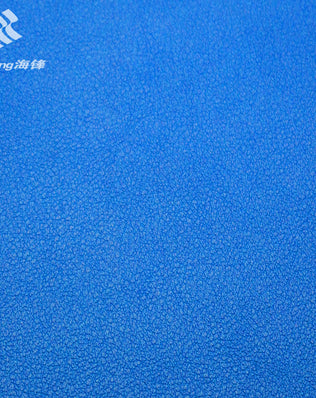 deep blue automotive PVC leather with subtle textured surface, suitable for car seats, headliners, door panels and marine interior applications