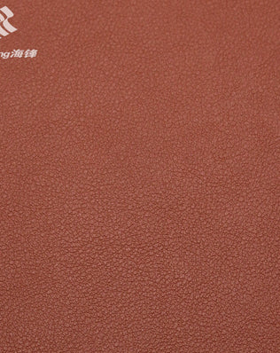 terracotta brown automotive PVC leather with realistic embossed texture, perfect for car seat upholstery, door panels and high-end furniture