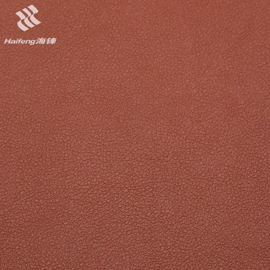 terracotta brown automotive PVC leather with realistic embossed texture, perfect for car seat upholstery, door panels and high-end furniture